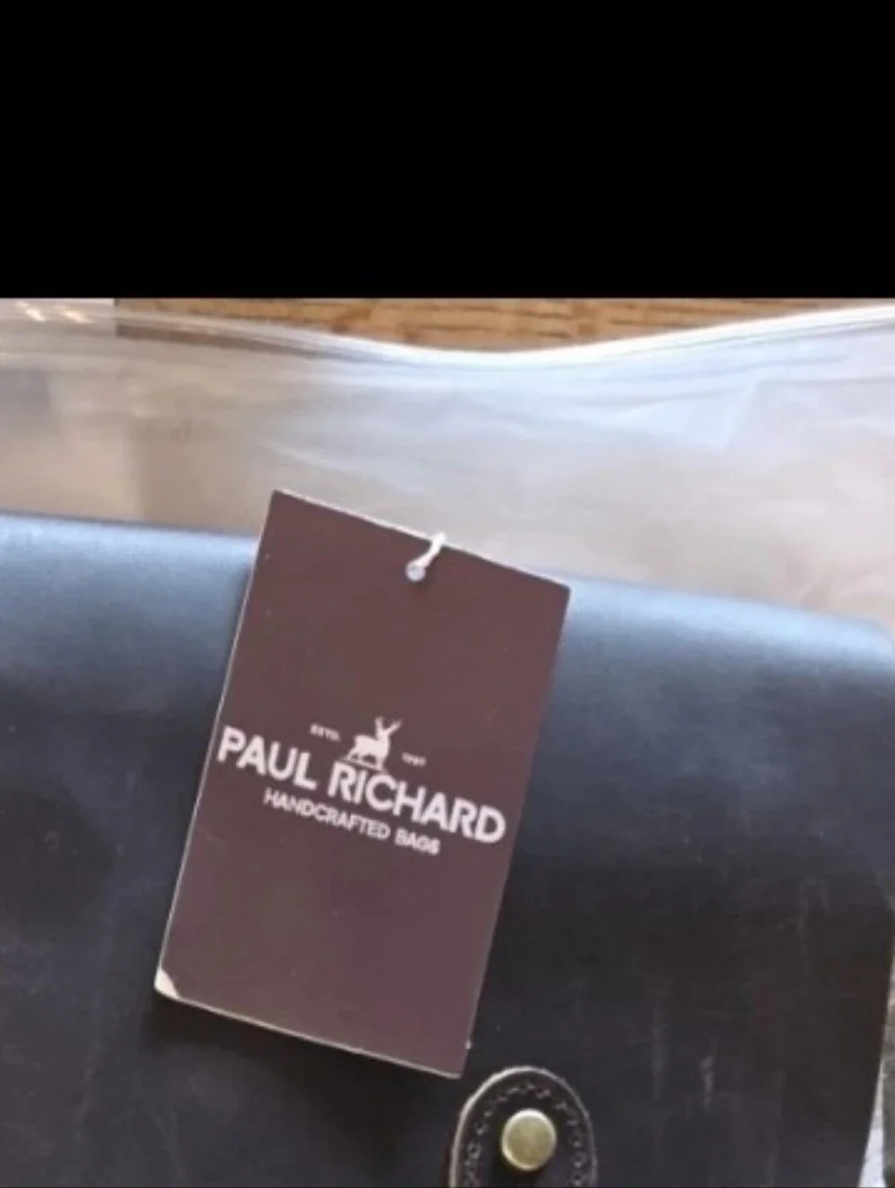 Paul richard handcrafted backpack, waxed canvas and leather